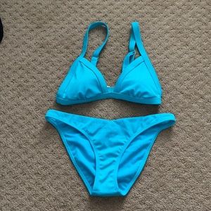 Turquoise target bikini set